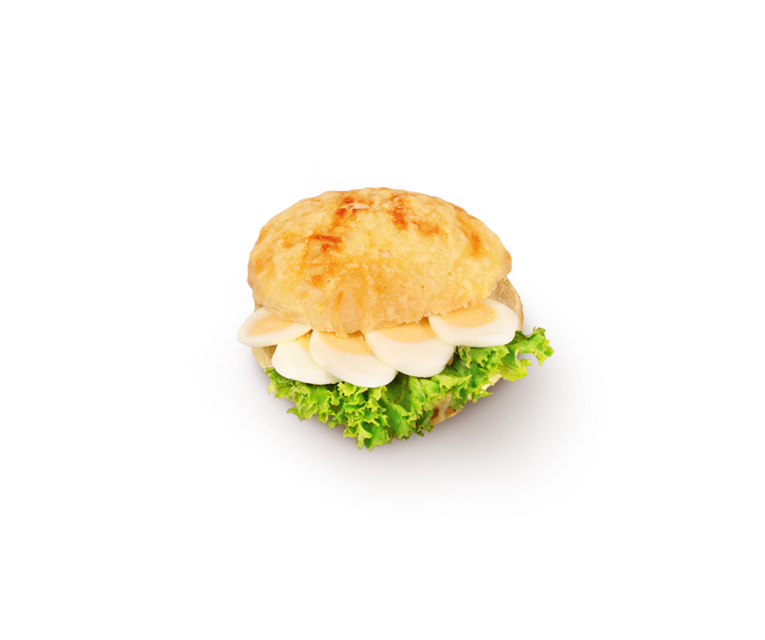 Käsebrötchen mit Ei